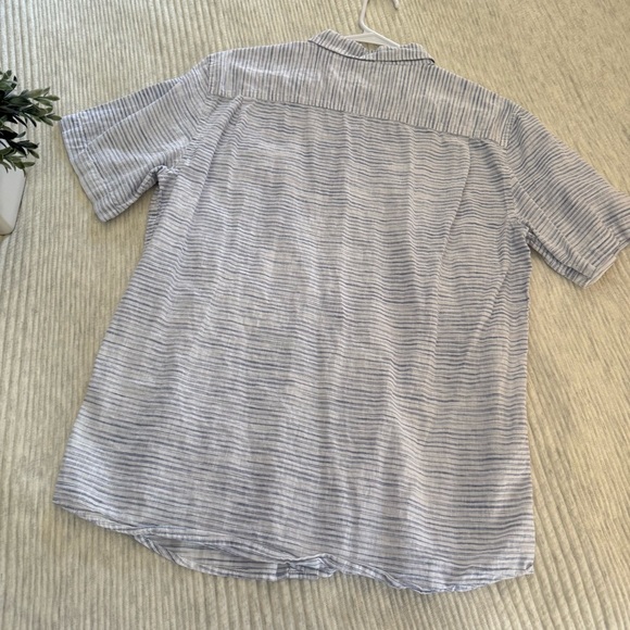 Weatherproof Men's Blue and White Striped Button Down Shirt - Picture 3 of 3